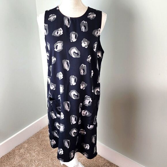 Mud Pie Floral Design Sleeveless Midi Shift Dress With Pockets Size Small - Picture 1 of 6